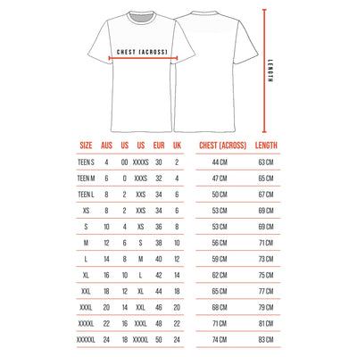 Size Guide - The Boat Neck Short Sleeve Top Shirts & Tops - The Shapes United