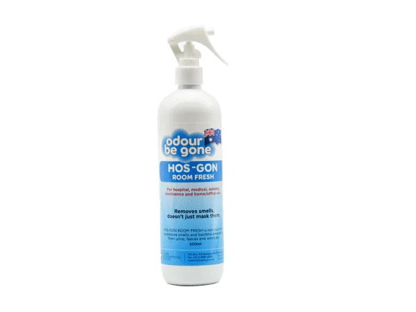 Hos-gon No Smells continence product by Future Environmental Services, with packaging and product details in the image.