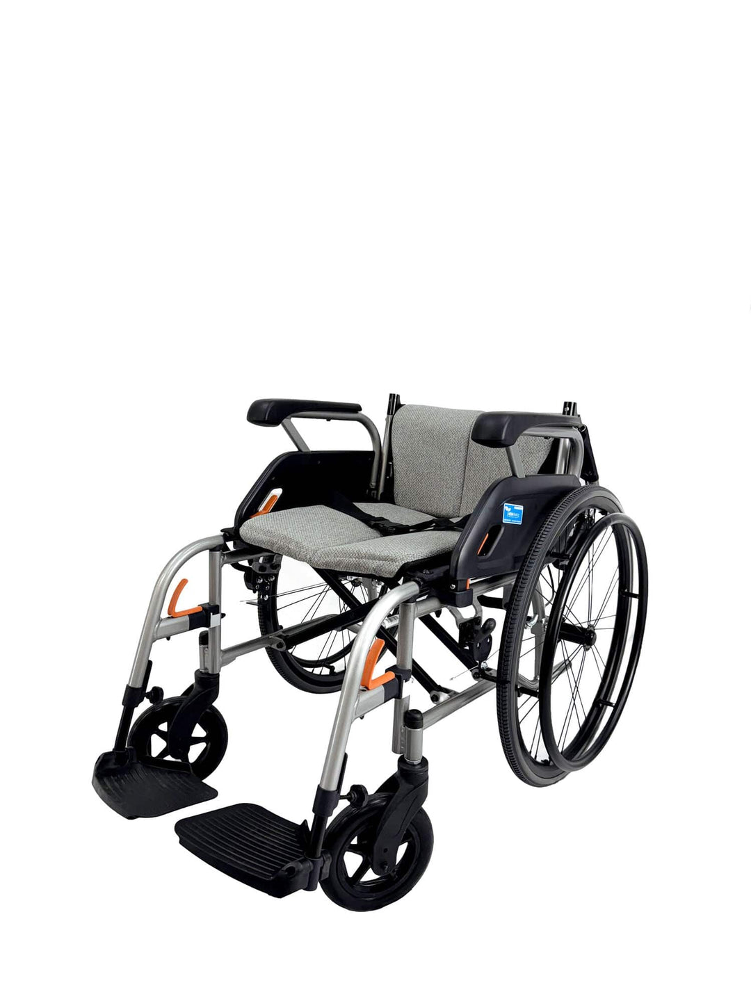 Pinnacle Ultraroll self-propelling wheelchair with durable frame and comfortable seating, shown from a side angle.