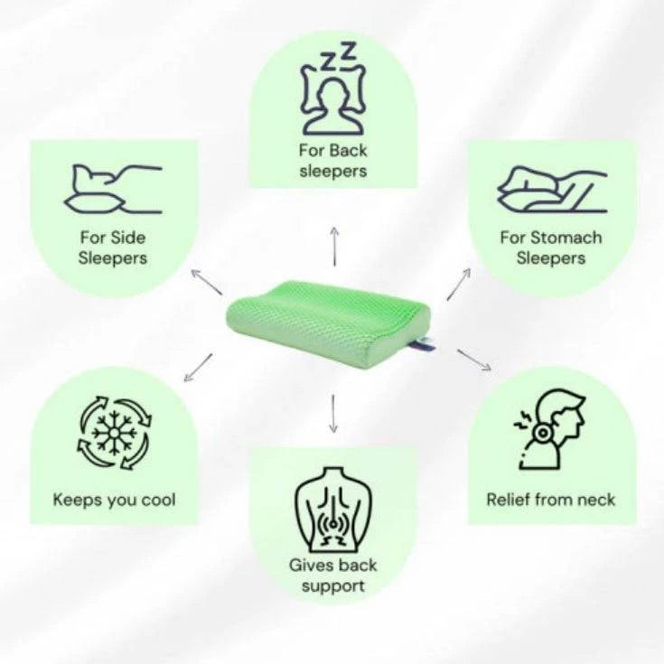 Pinnacle Comfort Care Dreame memory foam Manchester pillow with soft fabric cover for restful sleep.