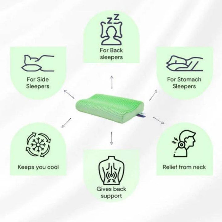 Pinnacle Comfort Care Dreame memory foam Manchester pillow with soft fabric cover for restful sleep.