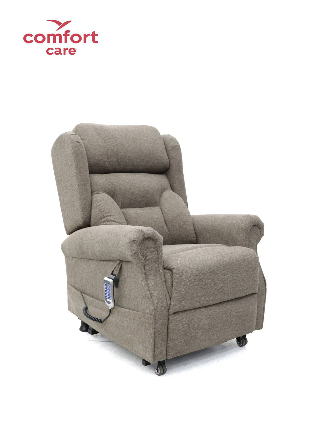 Pinnacle Comfort Care One power lift recliner with five motors, featuring plush upholstery and ergonomic design.