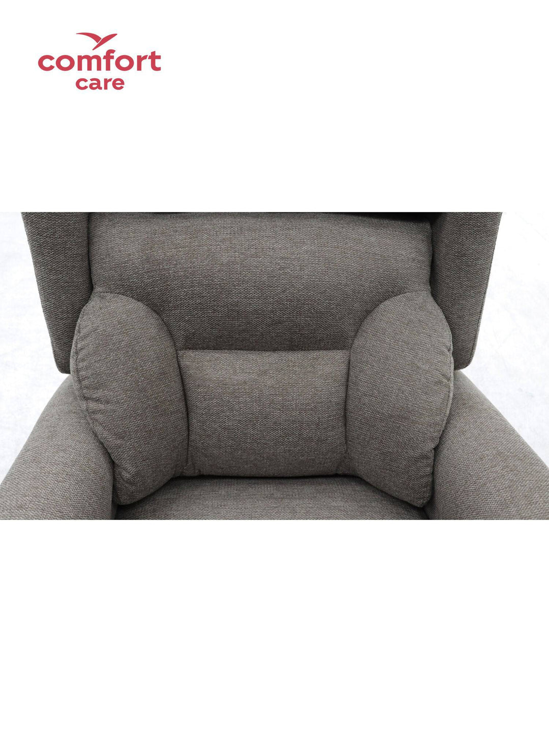 Pinnacle Comfort Care One 5 Motor Power Lift Recliner in a cozy living room setting, highlighting its plush upholstery and reclining feature.