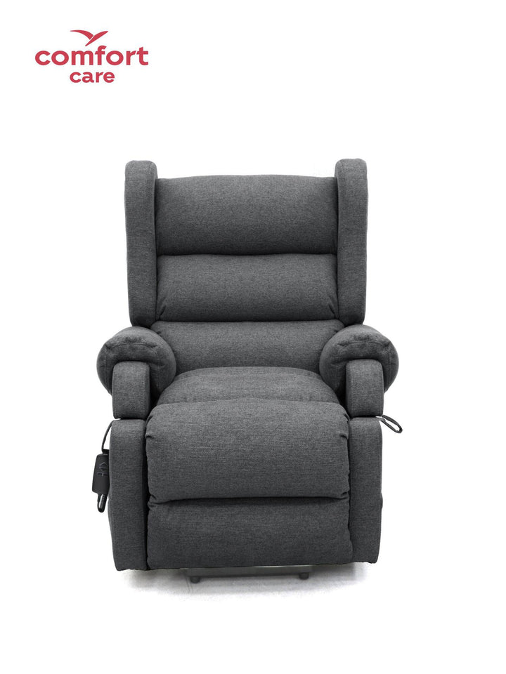 Pinnacle Comfort Care Viva 2 Motor Power Lift Recliner in a cozy living room setting, showcasing its plush upholstery and lift mechanism.