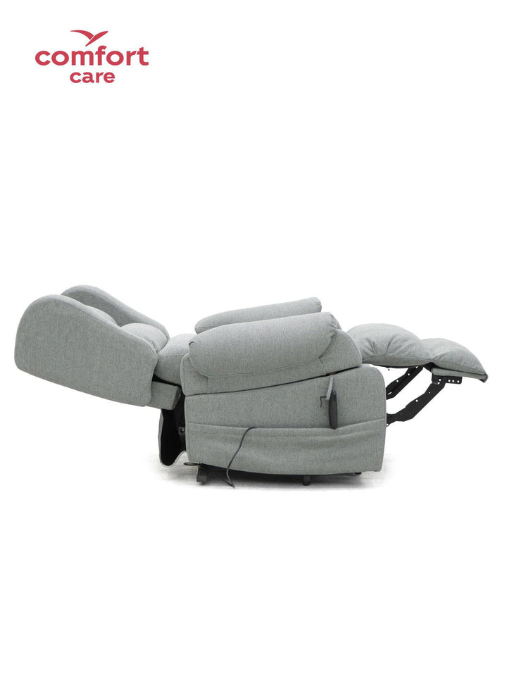 Pinnacle Comfort Care Viva 2 Motor Power Lift Recliner in a cozy living room setting, showcasing its plush upholstery and lift feature.