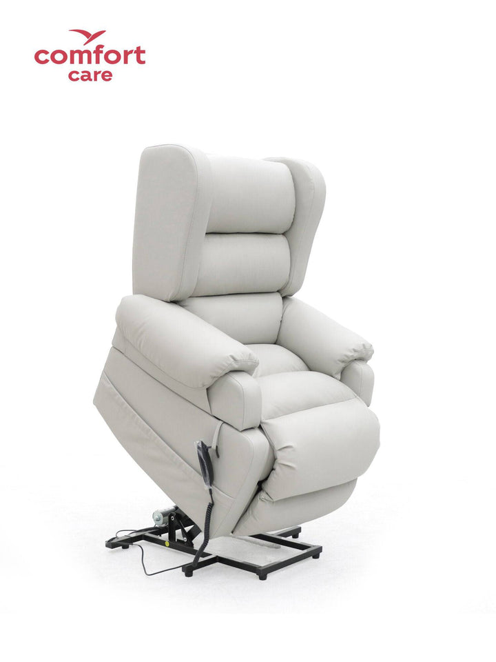 Pinnacle Comfort Care Viva 2 Motor Power Lift Recliner in a cozy living room setting, showcasing its plush upholstery and lift feature.