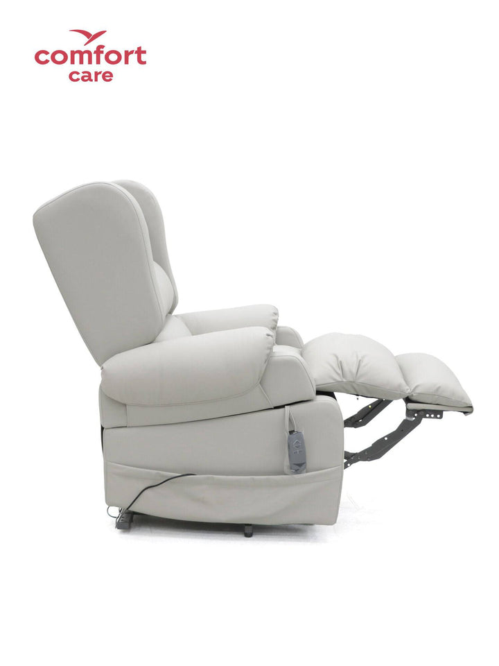 Pinnacle Comfort Care Viva 2 Motor Power Lift Recliner in a cozy living room setting, showcasing its plush upholstery and lift feature.