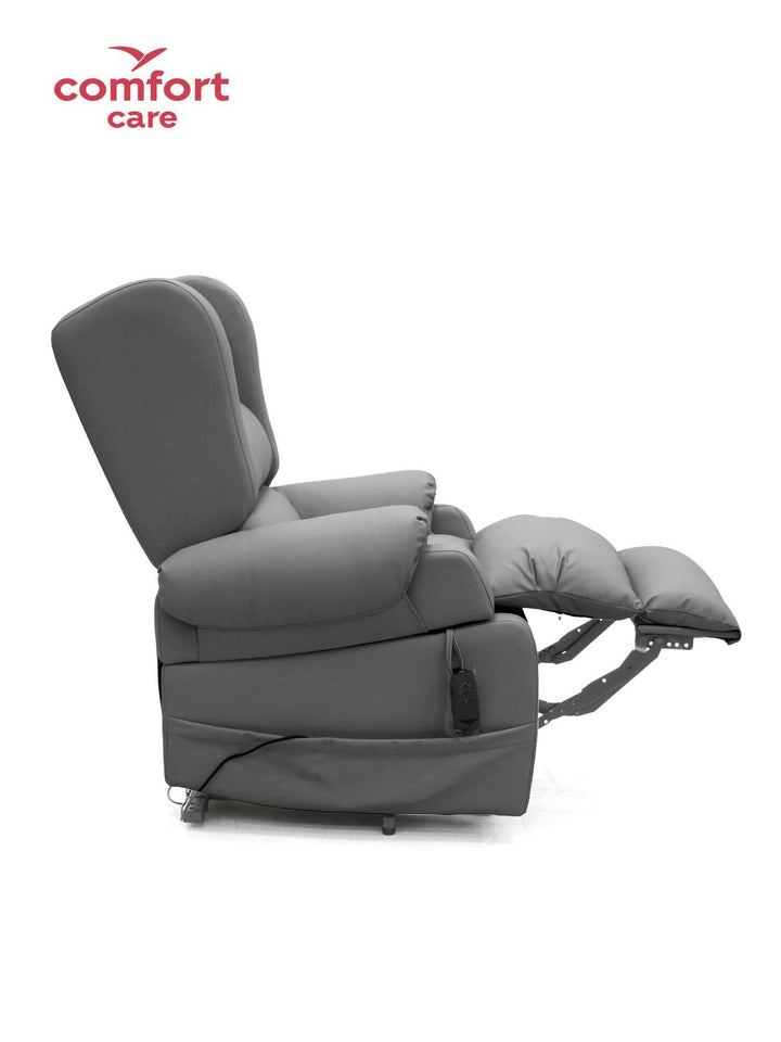 Pinnacle Comfort Care Viva 2 Motor Power Lift Recliner in a cozy living room setting, showcasing its plush upholstery and lift function.