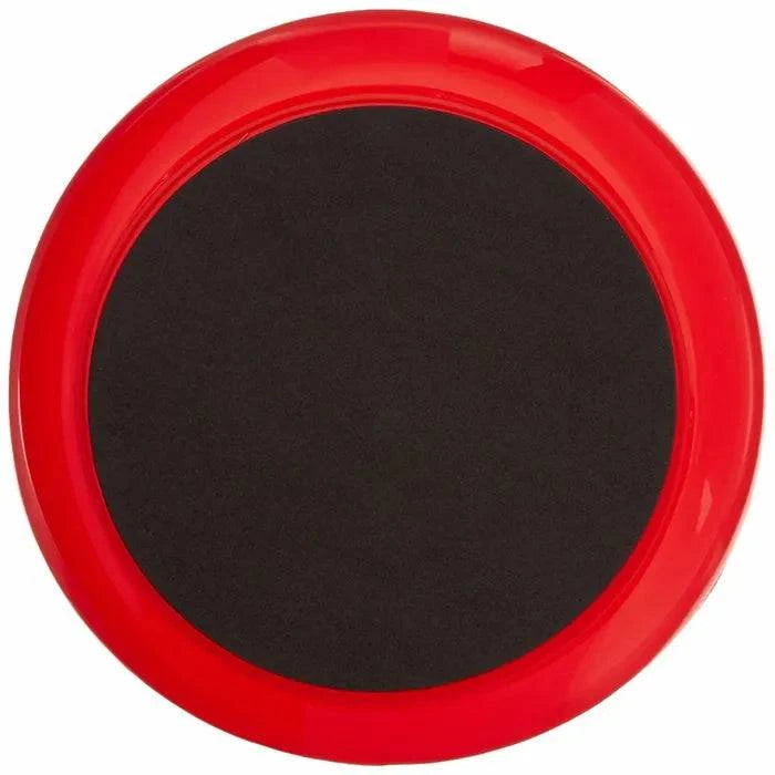 Red round scoop dish from Performance Health, designed for easy food serving and reduced spills.
