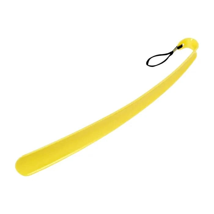 Performance Health Homecraft plastic shoehorn, durable footwear accessory, with smooth handle and curved design for easy shoe donning.