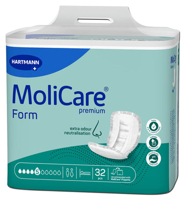 MoliCare Premium Form continence product featuring a soft, absorbent design for optimal comfort and protection.