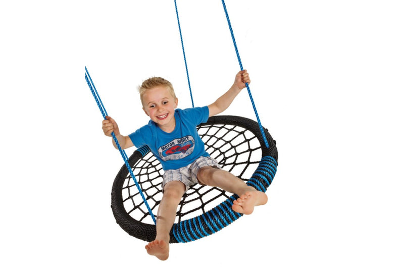 Nest Swing ‘Oval’ with adjustable Ropes (sensory swing) - Black/Blue