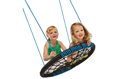 Nest Swing ‘Oval’ with adjustable Ropes (sensory swing) - Black/Blue