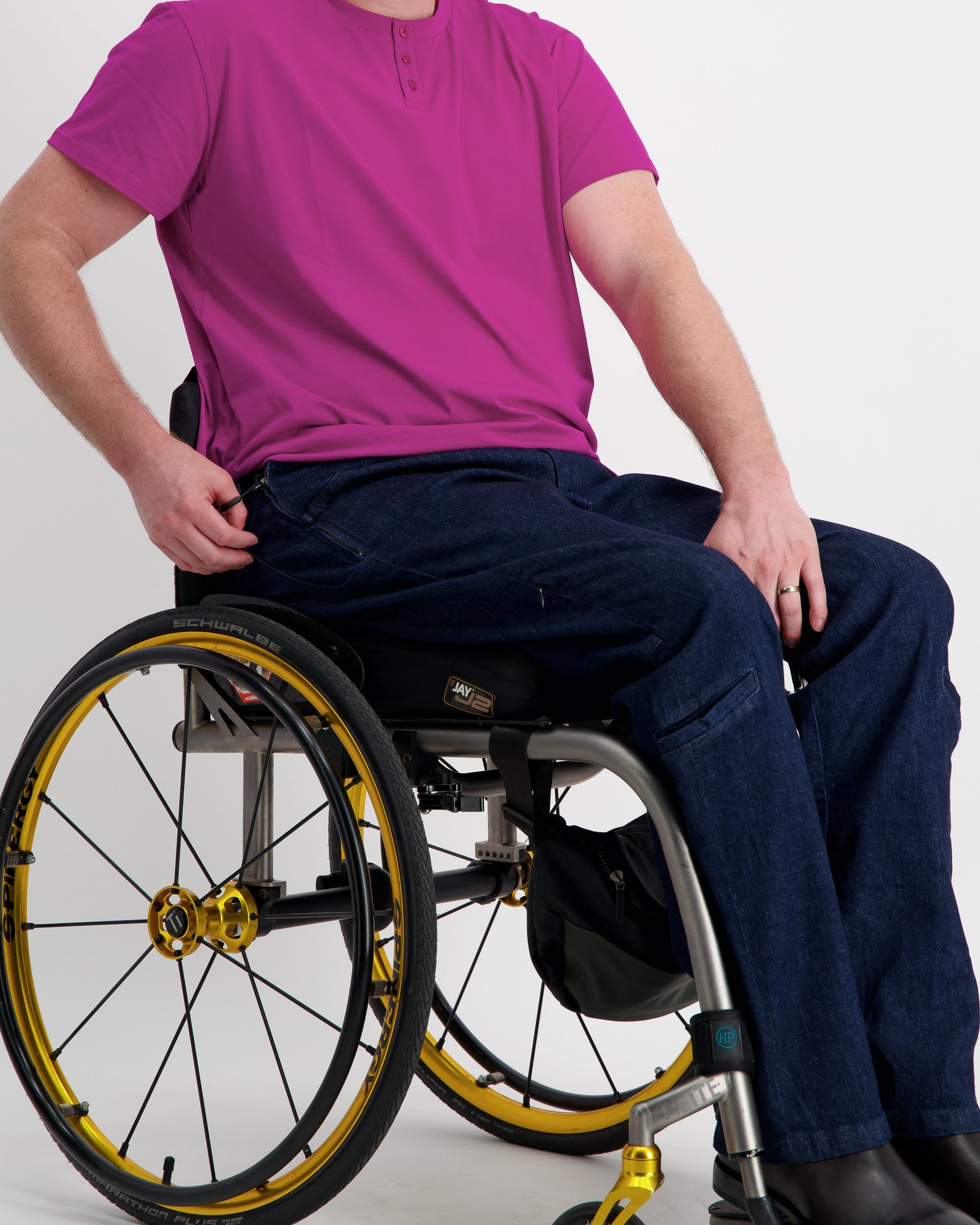 Nick A-Line Tee Stain and Spill Resistant - Crimson Reserve - Christina Stephens