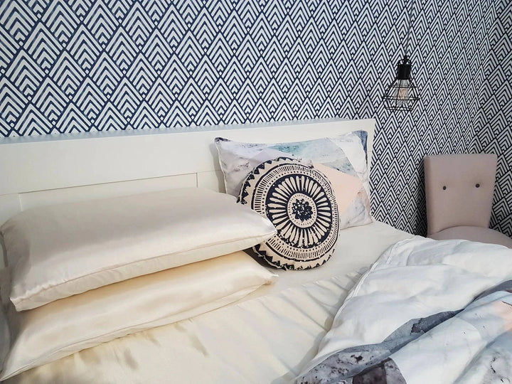 Neeki Designs Wonder Sheet Cream Manchester fabric in a close-up image showcasing the soft, textured material.