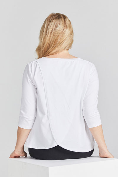 3/4 Sleeve Leaf Back T-Shirt - Christina Stephens