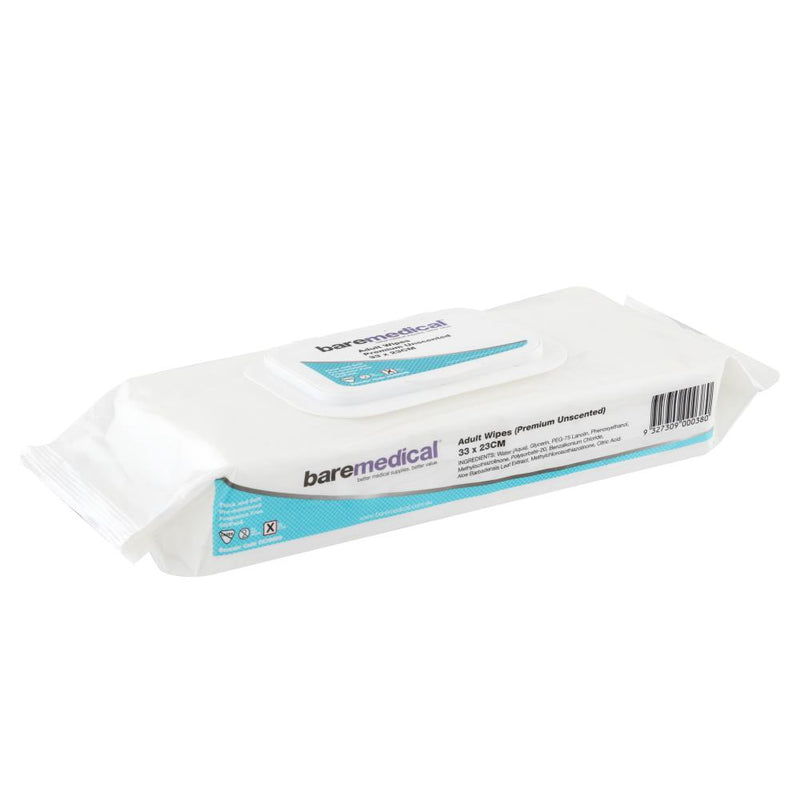 Bare Medical Premium Wipes Unscented