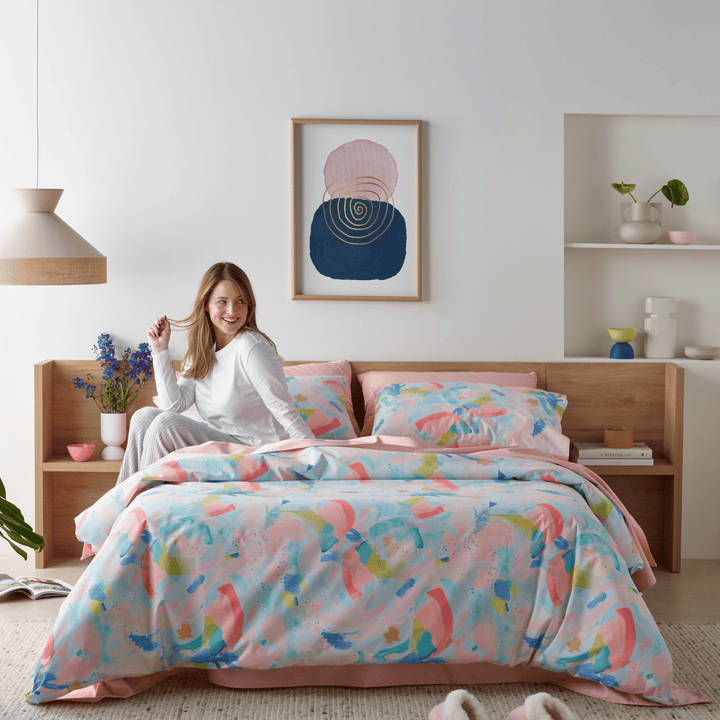 Staydry Wonderlust waterproof quilt cover set by Stay Dry Products, featuring a limited edition Manchester design on soft fabric.