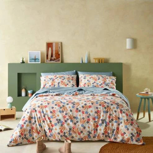 Staydry Everyday easy water-resistant quilt cover set in Manchester fabric with matching pillowcases, featuring a soft, durable design.
