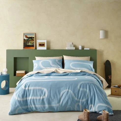 Staydry Everyday Easy Water Resistant Manchester quilt cover set with matching pillowcases, featuring a soft, durable fabric design.