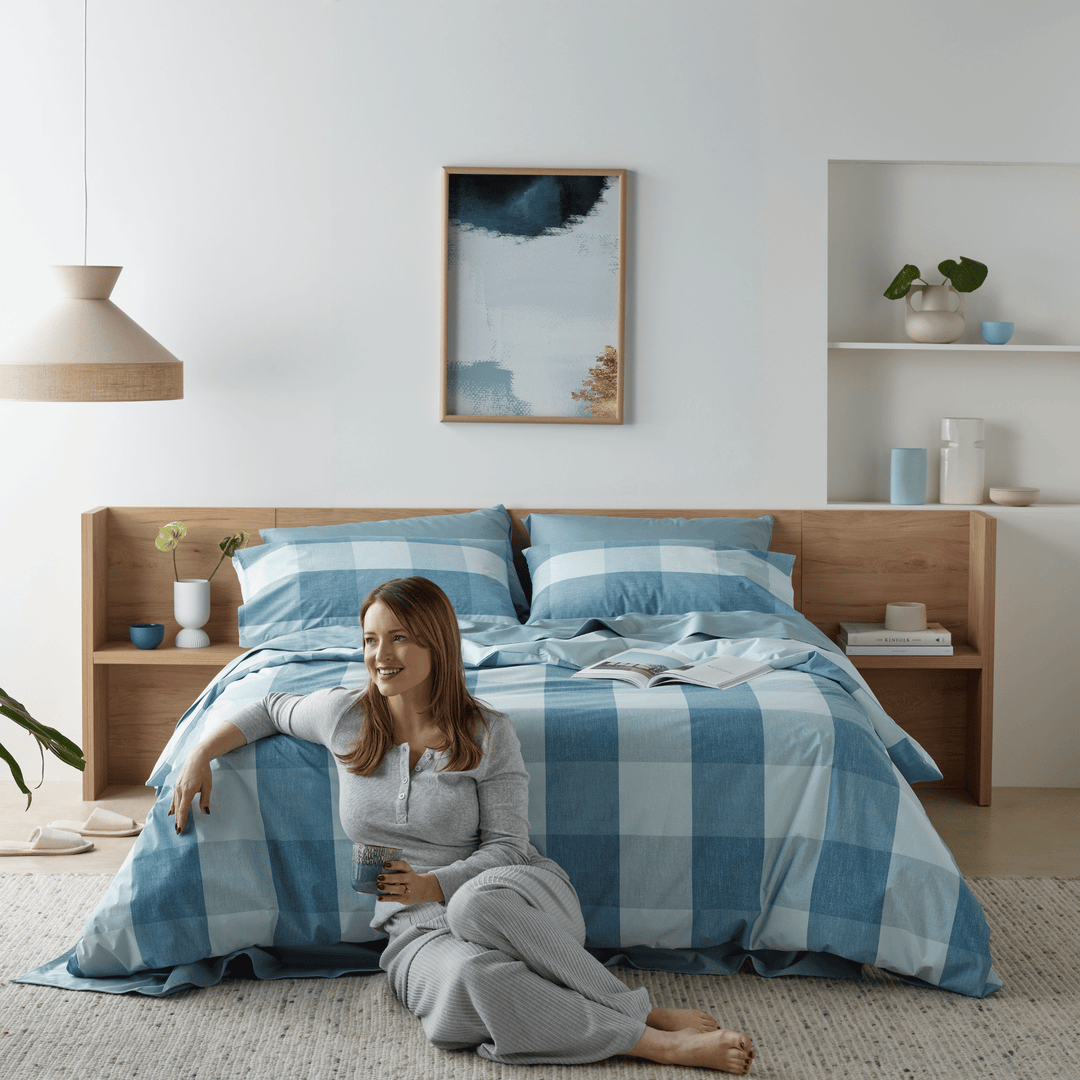 Staydry waterproof quilt cover set made of Manchester fabric, featuring a durable, water-resistant bedding solution from Stay Dry Products.