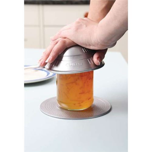 Blue Dycem non-slip jar opener accessory by Instacare Shop, showing its textured surface for improved grip.