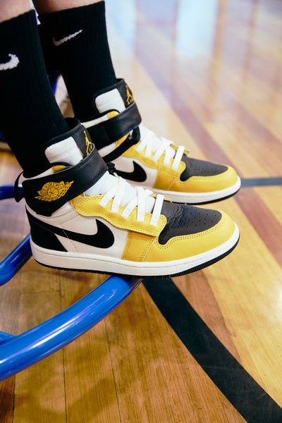 Nike Adaptive Air Jordan Hi FlyEase - White/Yellow Ochre/White/Black (Adults Sizing)