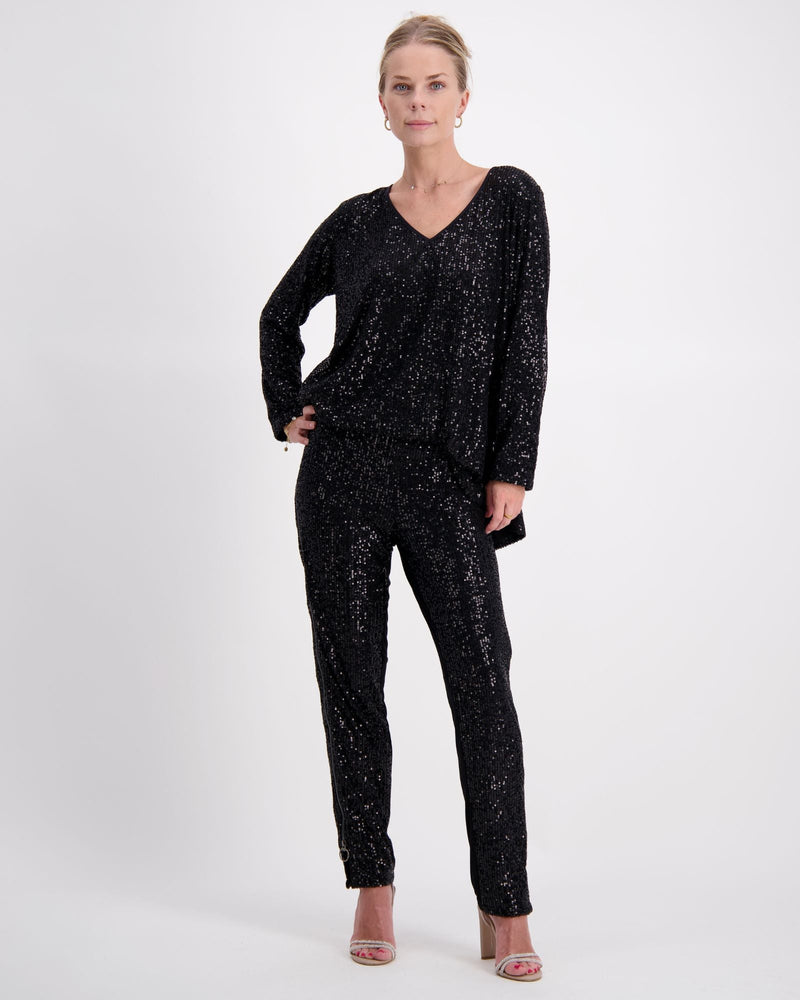 Christina Stephens- Suzie Q Seated Pant - Sequins