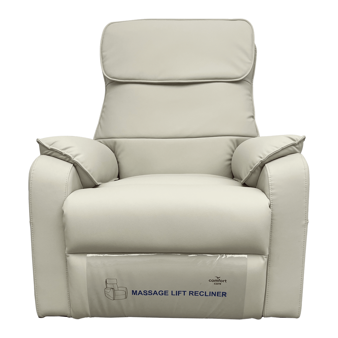 Pinnacle ComfortCare Zen massage lift recliner chair with plush upholstery and adjustable reclining features.