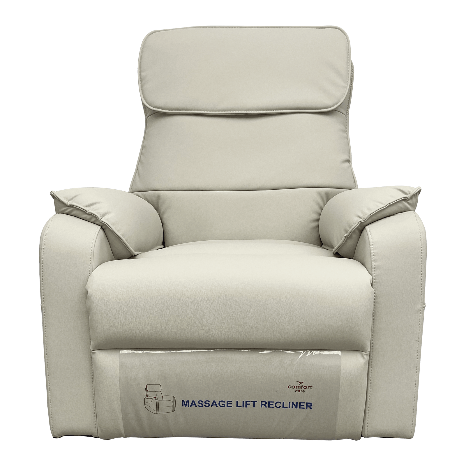 Pinnacle ComfortCare Zen Massage Lift Recliner in a cozy living room setting with plush upholstery and reclining features.