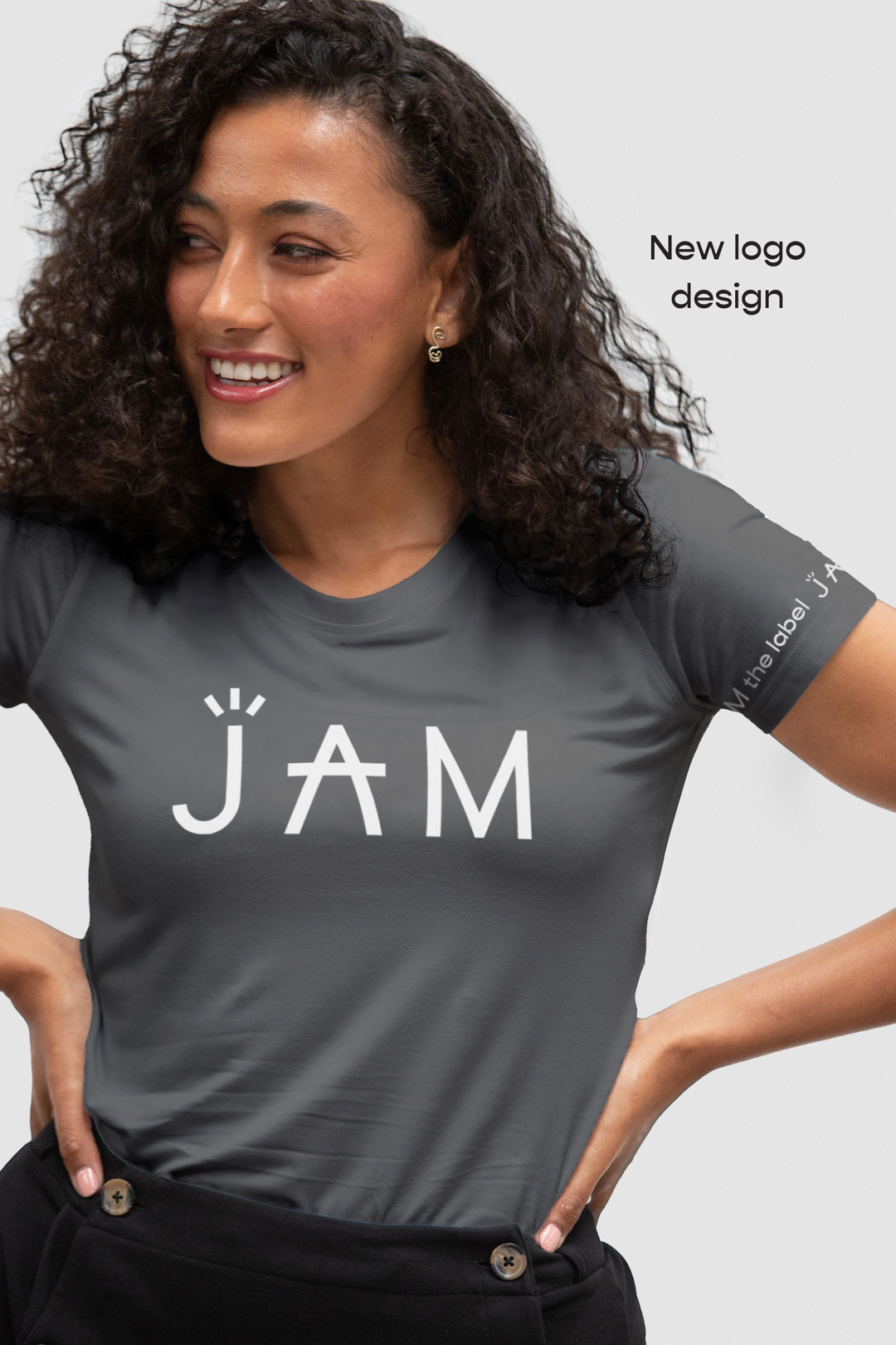 JAM the Label Original Tee featuring a classic crew neck and graphic design, made from soft, comfortable cotton fabric.