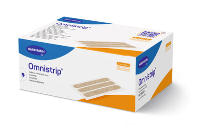 MoliCare Omnistrip Closure Strips for wound care, featuring adhesive strips in a sterile package for effective healing.