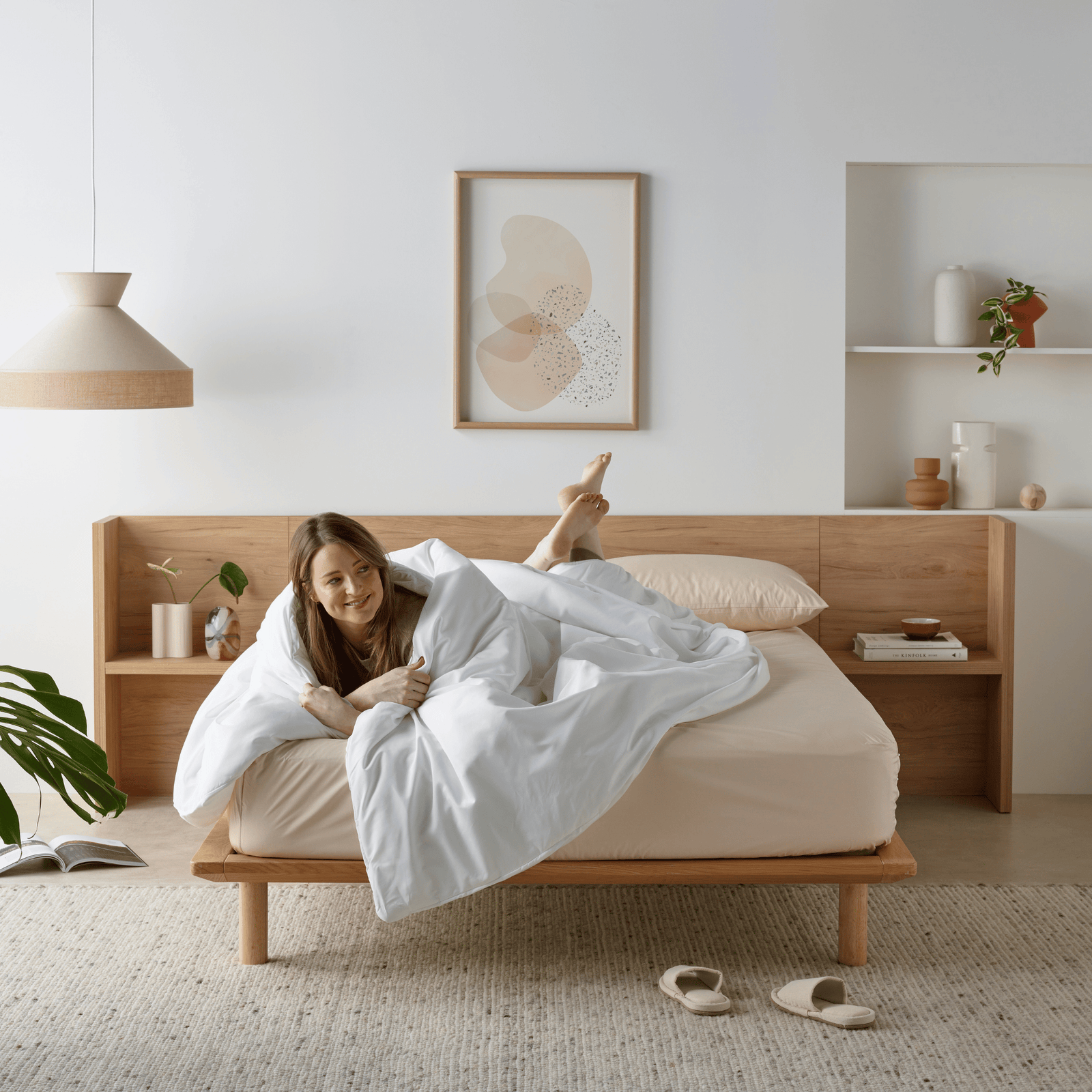 Staydry Everyday wool quilt in water-resistant fabric, showcasing soft texture and cozy design for comfortable bedding.