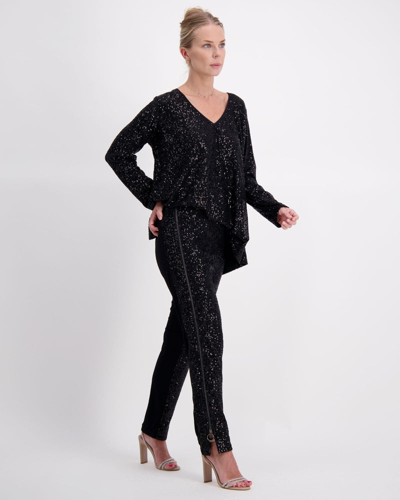 Christina Stephens- Suzie Q Seated Pant - Sequins