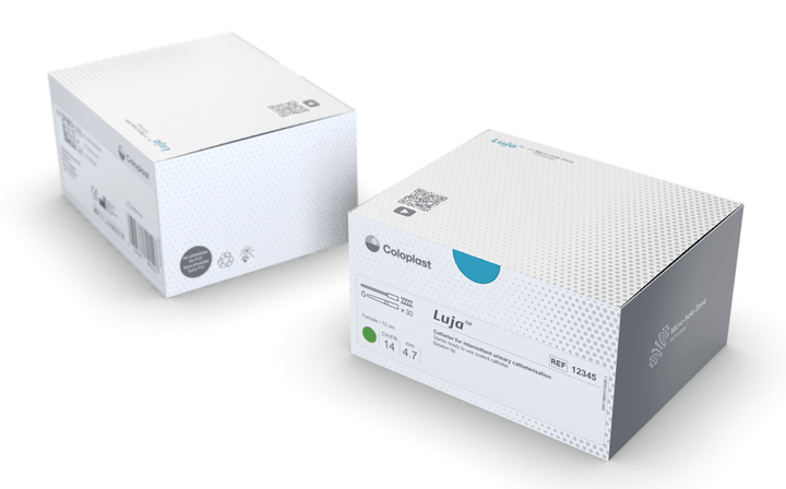 Coloplast Luja Female product featuring a sleek design and ergonomic shape for comfortable use.