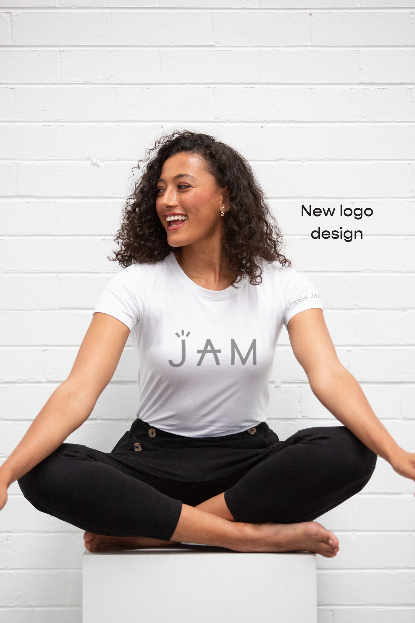 JAM the Label Original Tee in soft cotton with a relaxed fit and crew neckline displayed on a neutral background.