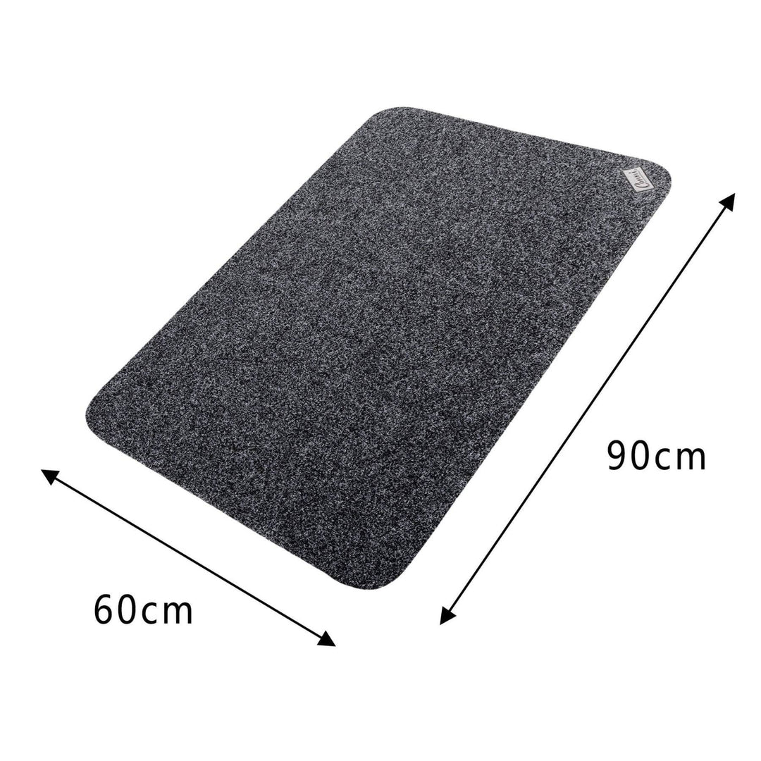Conni Classic Marble Manchester floor mat with black and white marble pattern, durable and stylish for home or office use.