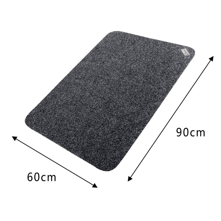 Conni Classic Marble Manchester floor mat with black and white marble pattern, durable and stylish for home or office use.