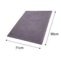 Conni Anti Slip Absorbent Floor Mat- Waffle Grey