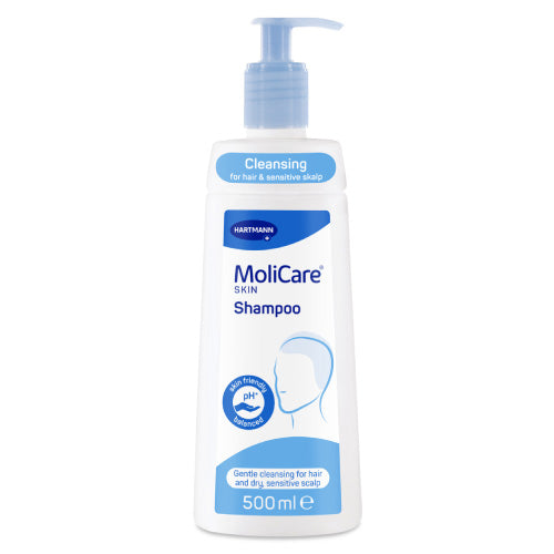 MoliCare Skin Shampoo bottle, gentle skin care product designed for cleansing and maintaining healthy skin.