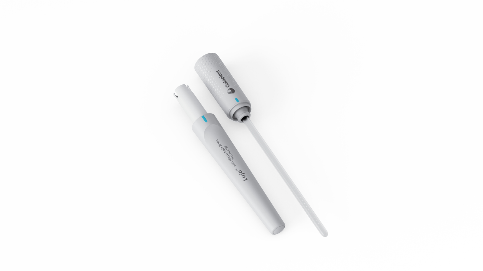 Luja Female product by Coloplast, showing a close-up of the medical device designed for feminine hygiene and comfort.