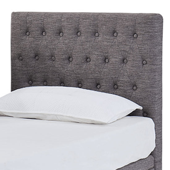 ASPIRE ComfiMotion Headboard Chesterfield - Portobello Grey - Long single