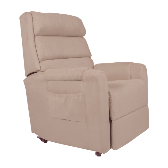 ASPIRE Signature 2 Lift Recline Chair in mink, featuring dual action mechanism, designed for medium size comfort.