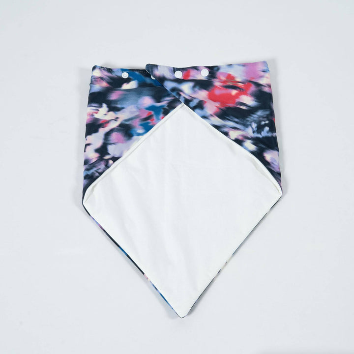 Absorbent and waterproof Staydry Bandana from Stay Dry Products, featuring a patterned design, designed for adaptive clothing.