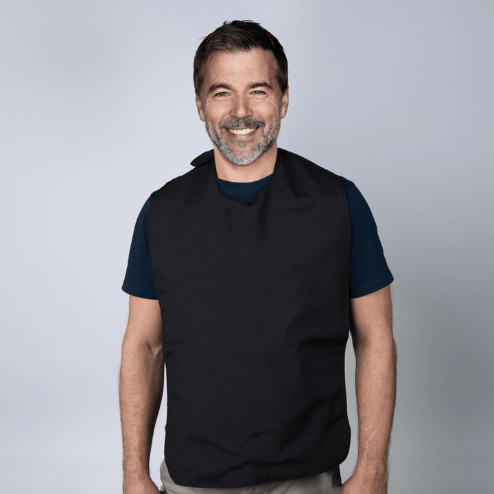 Black Staydry Clothing Protector from Stay Dry Products, an absorbent waterproof adaptive clothing accessory for protection.