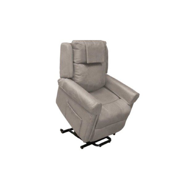 Aidacare Aspire Raphael Quattro Powerlift Recline Chair in medium size, Marina Grey fabric, featuring a comfortable reclining design.