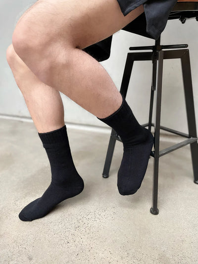 Bamboo Plain Cushion Foot Loose Top Socks - NO SEAM