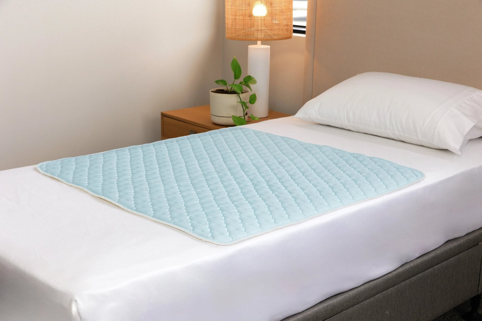 Waterproof Bed Pad - Pale Blue