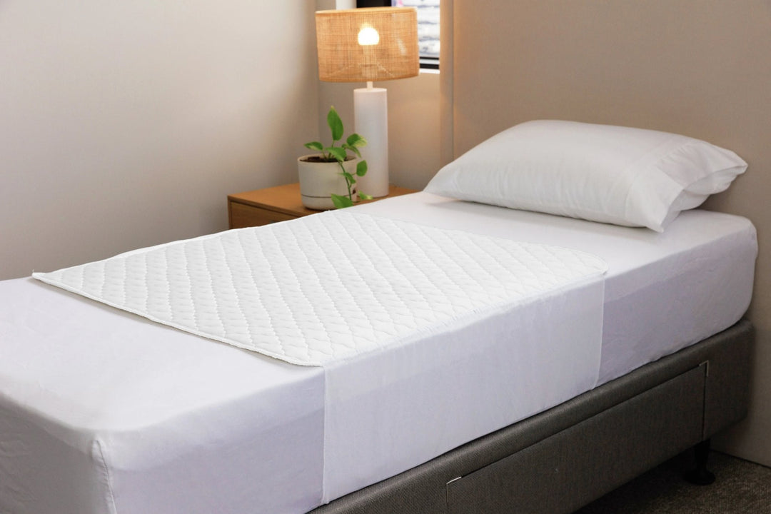 Waterproof Bed Pad with Tuck-In Sides - White