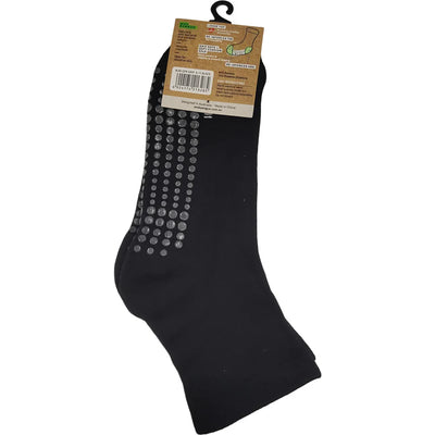 Bamboo a Quarter Crew Cushion Foot Loose Top socks - GRIP - NO SEAM